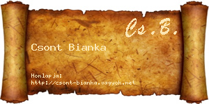 Csont Bianka névjegykártya
